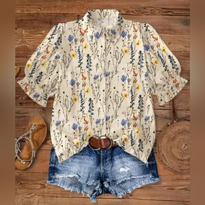 SHEIN Plus Size Vintage Retro Blouse